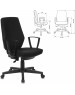 Кресло компьютерное БЮРОКРАТ Кресло CH-545, ткань, до 120кг, пружинно-винтовой, черный
