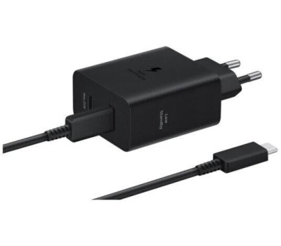 СЗУ SAMSUNG Сетевое зарядное устройство EP-T5020X, 2xUSB-C, USB-C, 50Вт, 3A, черный [ep-t5020xbegeu]