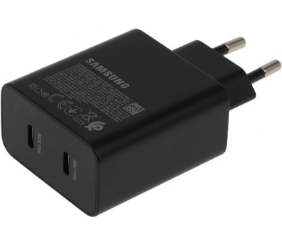СЗУ SAMSUNG Сетевое зарядное устройство EP-T5020X, 2xUSB-C, USB-C, 50Вт, 3A, черный [ep-t5020xbegeu]