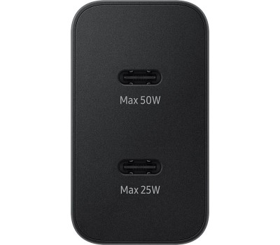 СЗУ SAMSUNG Сетевое зарядное устройство EP-T5020X, 2xUSB-C, USB-C, 50Вт, 3A, черный [ep-t5020xbegeu]
