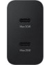 СЗУ SAMSUNG Сетевое зарядное устройство EP-T5020X, 2xUSB-C, USB-C, 50Вт, 3A, черный [ep-t5020xbegeu]