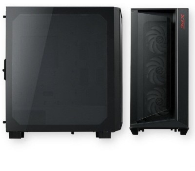 Корпус для ПК XPG Корпус CRUISER Black [CRUISERST-BKCWW] (Midi-Tower, черный, TG, 120mm ARGB fan*3)