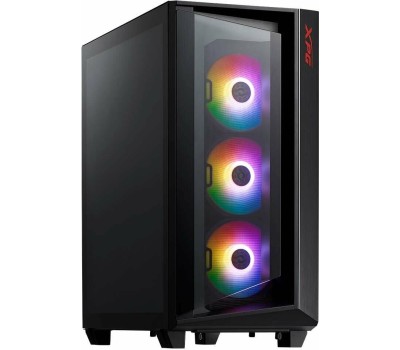 Корпус для ПК XPG Корпус CRUISER Black [CRUISERST-BKCWW] (Midi-Tower, черный, TG, 120mm ARGB fan*3)