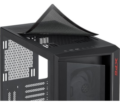 Корпус для ПК XPG Корпус CRUISER Black [CRUISERST-BKCWW] (Midi-Tower, черный, TG, 120mm ARGB fan*3)