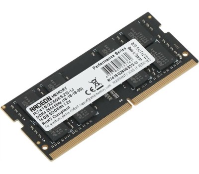 AMD RADEON Модуль памяти R7 Performance Series Black R7416G2606S2S-U 16GB DDR4 2666 SO DIMM Non-ECC, CL16, 1.2V, RTL (182361) {100}