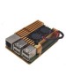 Корпус для ПК ACD Корпус RA504 Gold Metal Aluminum Case with Double Fans for Raspberry Pi 4B