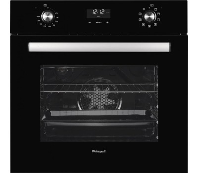 Духовой шкаф WEISSGAUFF Духовой шкаф электрический EOV 29 PDB Black Edition, 72л, дверца с 2 стеклами, черный