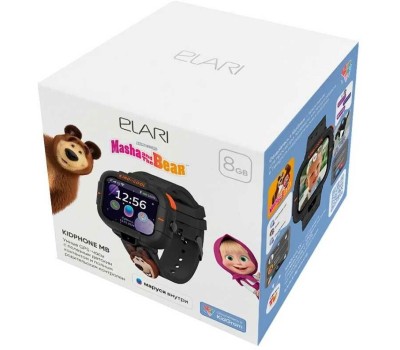 Elari KidPhone детские часы-телефон Маша и Медведь - черные