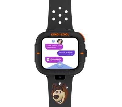 Elari KidPhone детские часы-телефон Маша и Медведь - черные
