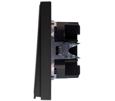 KRANZ Выключатель STRONG 2 кл 10А с/у графит