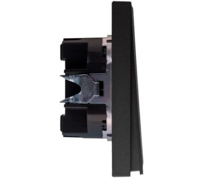 KRANZ Выключатель STRONG 2 кл 10А с/у графит