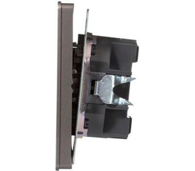 KRANZ Выключатель ROUND 1 кл возвратный 10А с/у титан