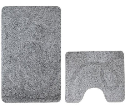 САНАКС - Коврик в ванную ШАГГИ, 103 двойной, СЕРЫЙ, 60х100 + 50х60 см, 100% полиэстер 00167
