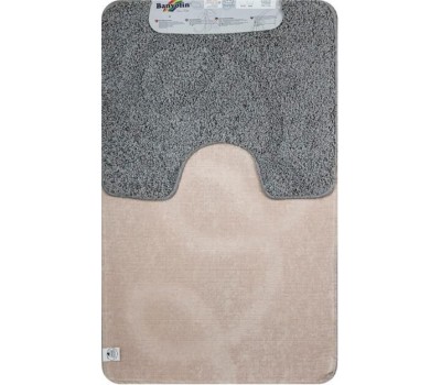 САНАКС - Коврик в ванную ШАГГИ, 103 двойной, СЕРЫЙ, 60х100 + 50х60 см, 100% полиэстер 00167