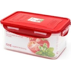 Посуда из пластика OURSSON CP1503S/RD контейнер прямоуг. 1,5л