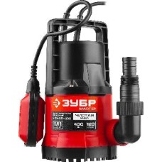 Дренажный насос ЗУБР НПЧ-М1-400 Насос погружной дренажный для чистой воды 400 Вт, 120 л/мин