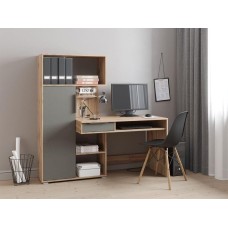 Стол НК-МЕБЕЛЬ КВАДРО стол письменный Дуб Вотан/Графит 74264629 (3 кор.)