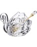 Икорница LEFARD 355-273 MUZA CRYSTAL с ложкой 11*7*8,5см