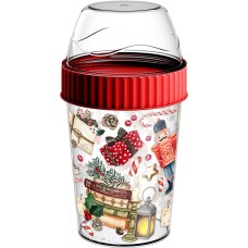 Стакан HOMVER Игрушки для завтрака 440мл с декором (красный) 223137306/03