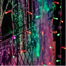 NEON-NIGHT Гирлянда светодиодная Занавес 2х2м 200 LED RGB прозрачный ПВХ IP65 свечение с динамикой 230В блок в комплекте