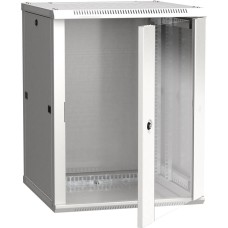 ITK Шкаф коммутационный Linea W (LWR3-12U66-GF) настенный 12U 600x600мм пер.дв.стекл задн.дв.стал.лист 90кг серый 500мм 32кг 200град. 635мм IP20 IK08 сталь