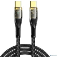 Rexant (18-7092) Кабель Type-C – Type-C, 5А, 100Вт, 1м, в черной нейлоновой оплетке со световой индикацией