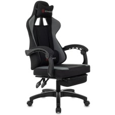 ZOMBIE Кресло игровое Weaver черный/серый с подголов. крестов. пластик подст.для ног пластик черный