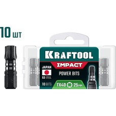 KRAFTOOL Impact TX 40, 25 мм, 10 шт, ударные биты (26195-40-25-S10)