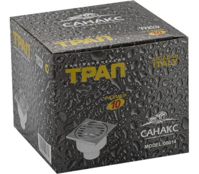 Трап САНАКС тр00014 Трап пластиковый 100х100 вертикальный нержавейки