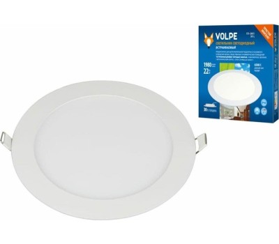 СВЕТИЛЬНИКИ ВСТРАИВАЕМЫЕ VOLPE (UL-00004667) ULM-Q236 22W/6500K WHITE