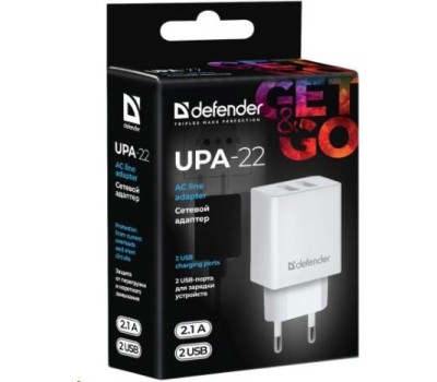 Универсальные адаптеры питания DEFENDER (83580) UPA-22 белый