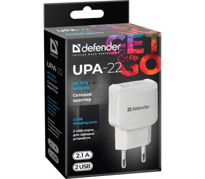 Универсальные адаптеры питания DEFENDER (83580) UPA-22 белый