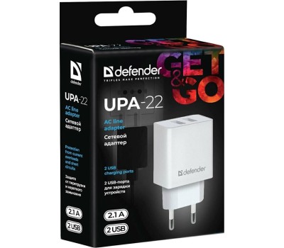 Универсальные адаптеры питания DEFENDER (83580) UPA-22 белый