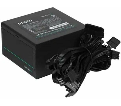 Блок питания DEEPCOOL Блок питания PF600 80+ (ATX 2.4 600W, PWM 120mm fan, 80 PLUS, Active PFC) RET