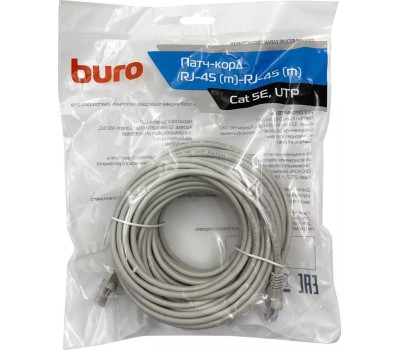 BURO Патч-корд UTP 4 пары cat5E CCA molded 20м серый RJ-45 (m)-RJ-45 (m)