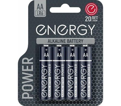 Батарейка алкалиновая ENERGY Power LR6/4B (АА) (107044)