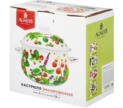 Кастрюля AGNESS 934-561 ФРУКТОВАЯ КОРЗИНА 2.0л