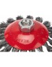 Щетка коническая KRANZ (KR-91-1202) Щетка коническая для УШМ, крученая стальная проволока, 115мм, М14