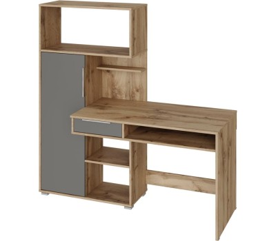 Стол НК-МЕБЕЛЬ КВАДРО стол письменный Дуб Вотан/Графит 74264629 (3 кор.)