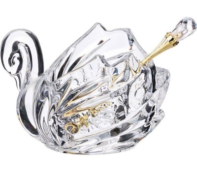 Икорница LEFARD 355-273 MUZA CRYSTAL с ложкой 11*7*8,5см
