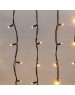 NEON-NIGHT Гирлянда светодиодная Бахрома (Айсикл) 4,0х0,6м 128 LED ТЕПЛЫЙ БЕЛЫЙ черный каучук 2,3мм IP67 постоянное свечение 230В нужен блок 315-000