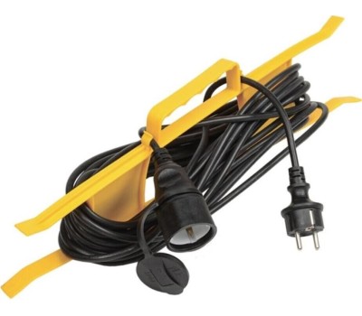 IEK Удлинитель силовой УР30, розеток 1шт, 3x1.0 кв.мм, 10A, 30м, ПВС, рамка пластиковая, черный [wkf14-10-01-30]