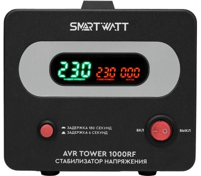 SMARTWATT Стабилизатор напряжения AVR Tower 1000RF черный [4512020370002]