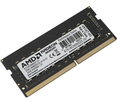 AMD RADEON Модуль памяти R7 Performance Series Black R7416G2606S2S-UO 16GB DDR4 2666 SO DIMM Non-ECC, CL16, 1.2V, Bulk (182194) {50}