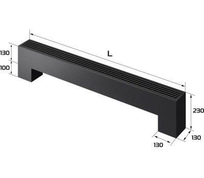 Конвектор ROYAL THERMO Конвектор напольный STEP-130/130/1400-2-N-BL-LG-BL