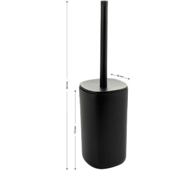 САНАКС - Ёрш для унитаза напольный устойчивый, ЧЁРНЫЙ, пластиковый 29035