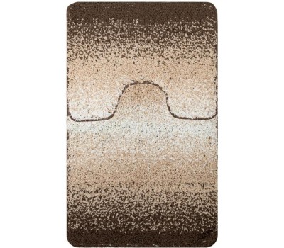 САНАКС - Коврик в ванную ШАГГИ двойной, КОРИЧНЕВЫЙ, ПЕРЕХОД, 60х100 + 50х60 см, 100% полиэстер 00152