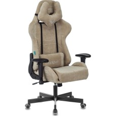 Кресло БЮРОКРАТ Кресло игровое Zombie VIKING KNIGHT Fabric песочный Light-21 с подголов. крестовина металл