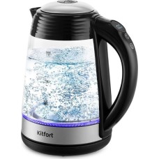 Чайник KITFORT КТ-6126 черный (стекло)