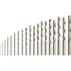 Набор сверл СИБРТЕХ Набор сверл по металлу, 1-10 мм, (через 0.5 мм) HSS 19 шт, пластиковая коробка, цилиндрический хвостовик 723887